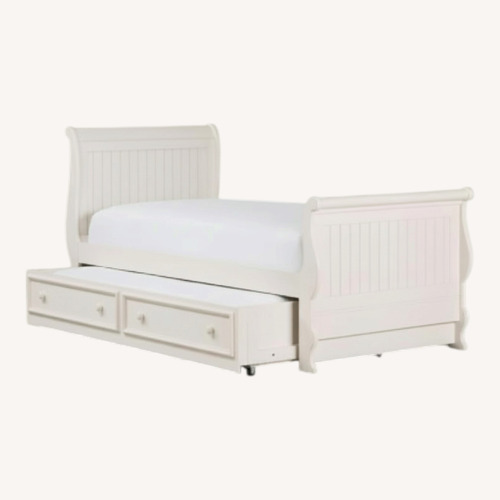 Used Ethan Allen Jamie White Wood Twin Bed for sale on AptDeco