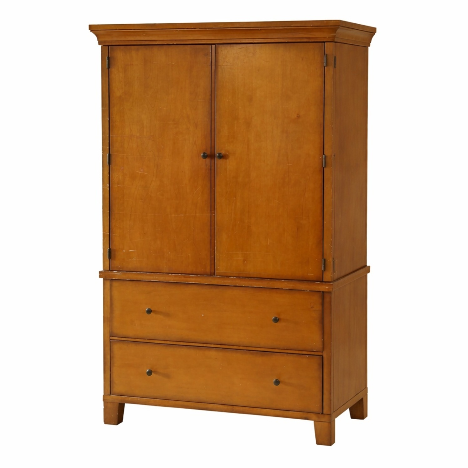 Pottery Barn Valencia Light Brown Wood Armoire - image-14