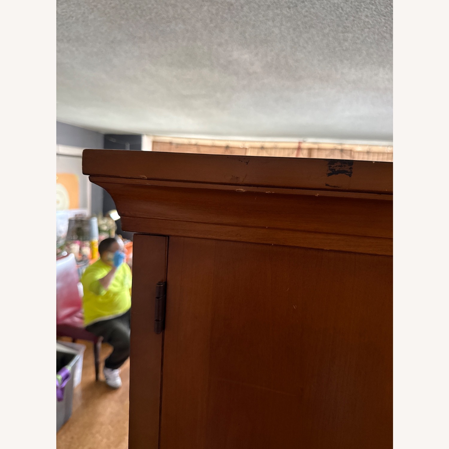 Pottery Barn Valencia Light Brown Wood Armoire - image-11