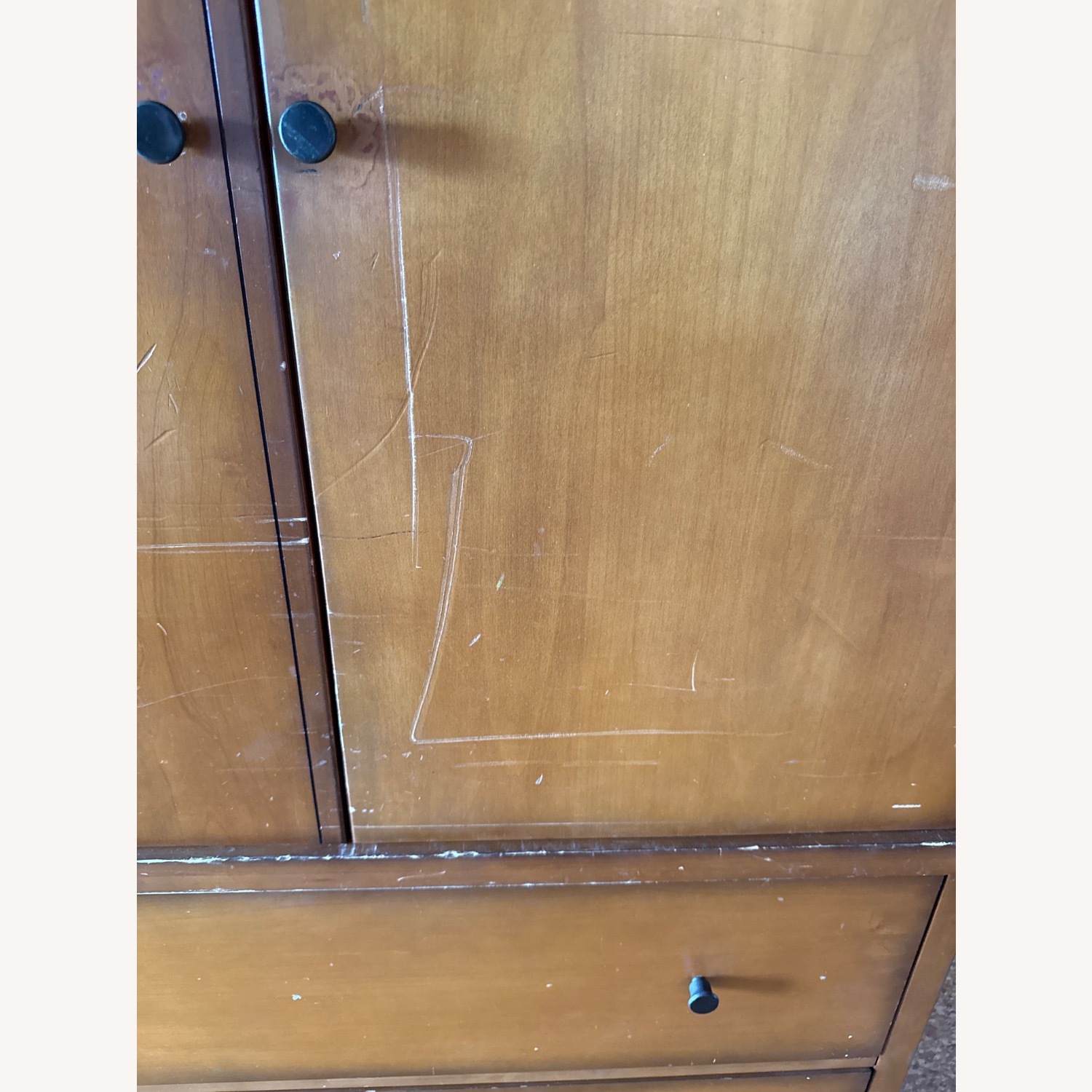 Pottery Barn Valencia Light Brown Wood Armoire - image-10