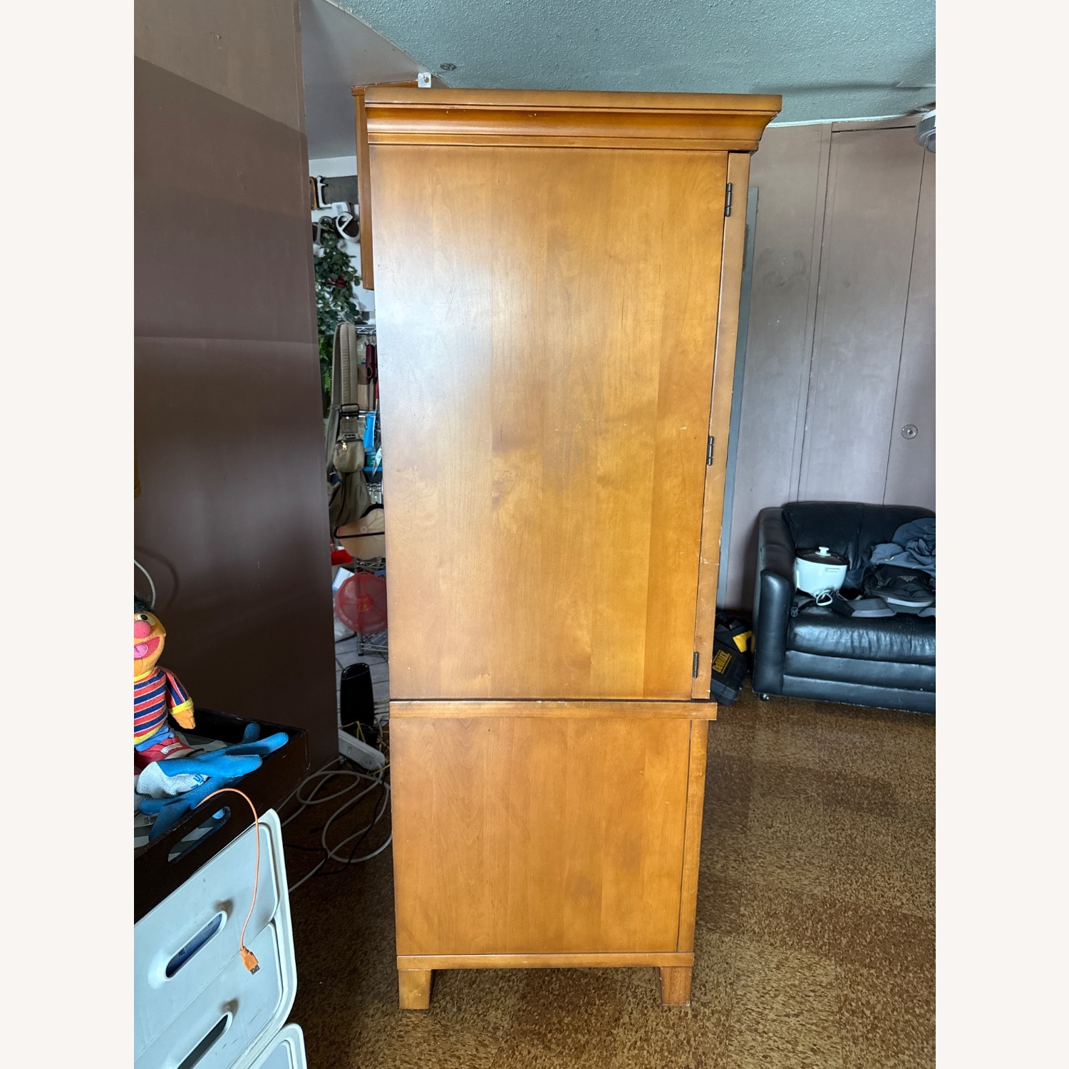 Pottery Barn Valencia Light Brown Wood Armoire - image-4