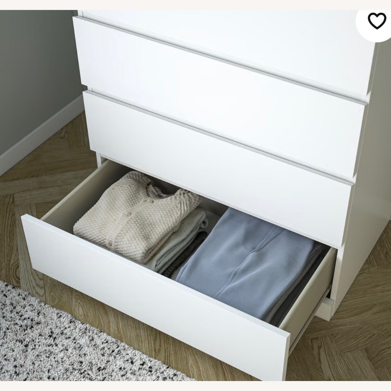 IKEA Malm White Dresser - image-2