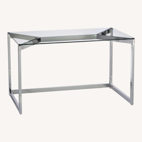Used CB2 Tesso Chrome & Glass Desk  for sale on AptDeco