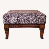 Leopard Print Ottoman