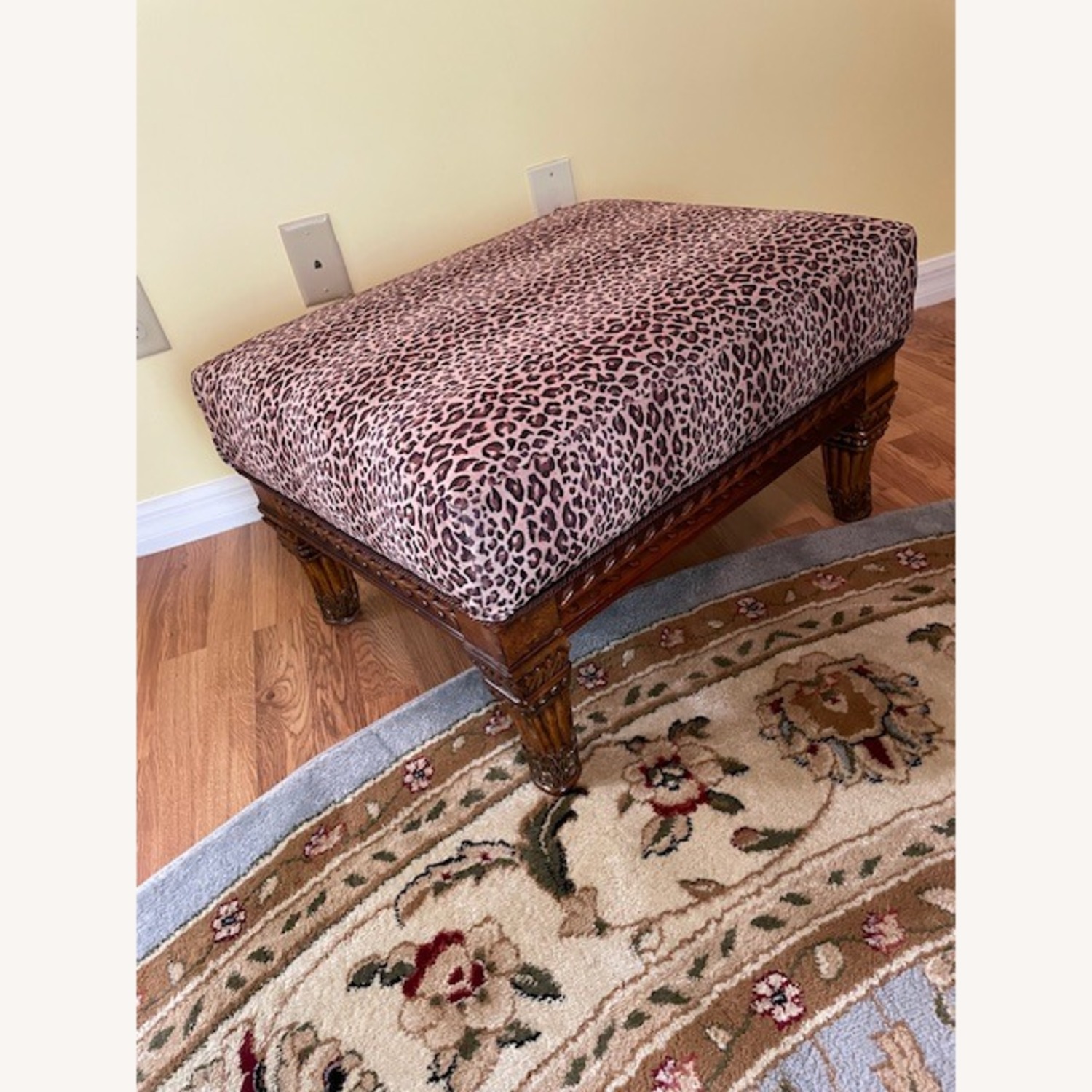 Leopard Print Ottoman - image-1