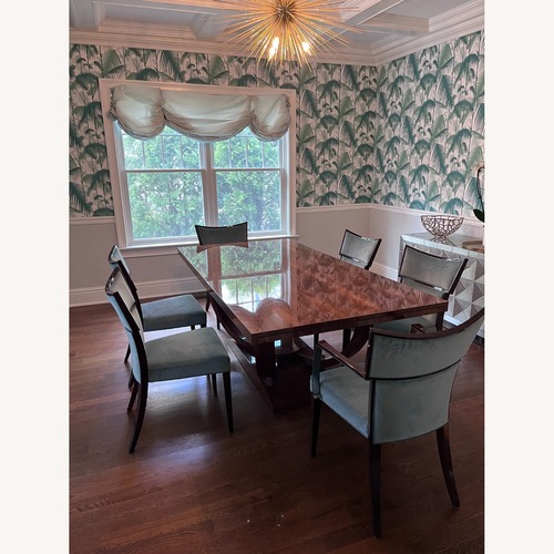 Used Cliff Young High Gloss Wood Dining Table for sale on AptDeco