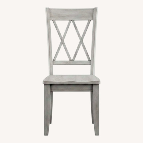 Used Fortville White Wood Dining Chairs for sale on AptDeco