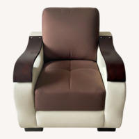 Casamode Dark Brown Fabric Chaise Lounge