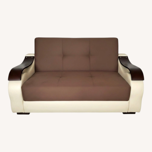 Used Dark Brown Fabric Loveseat for sale on AptDeco