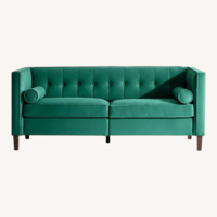 Wayfair Haahris 69'' W Tuxedo Arm Upholstery Velvet Loveseat Sofa