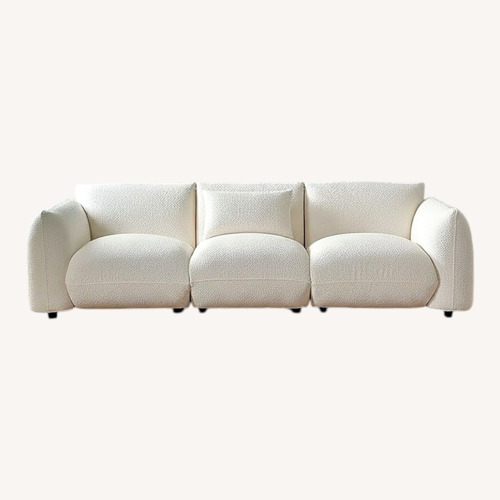 Used Bamooli White Fabric 3+ Piece Sectional for sale on AptDeco