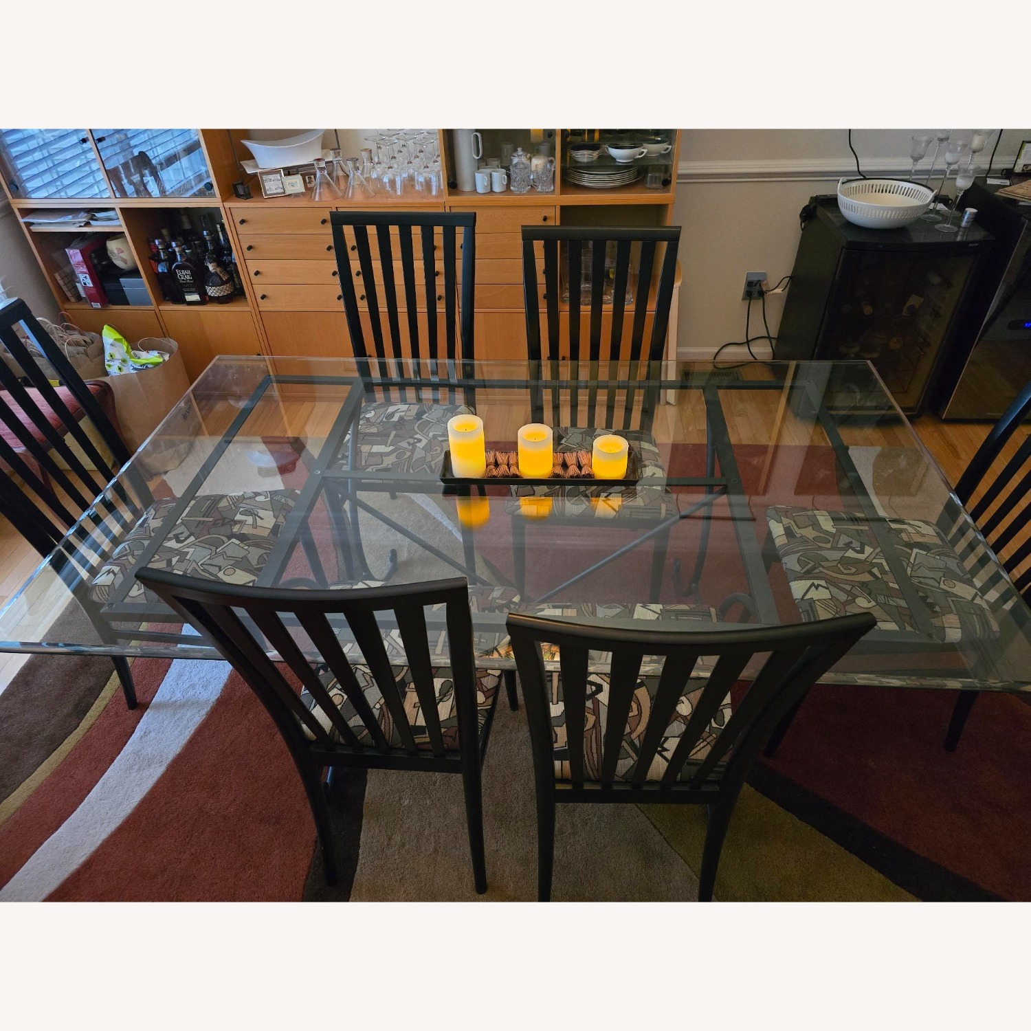 Bevel Edged Black Dining Set - image-2