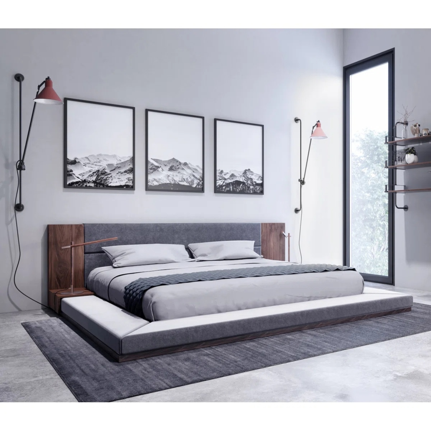 AllModern Walnut Queen Bed - image-4
