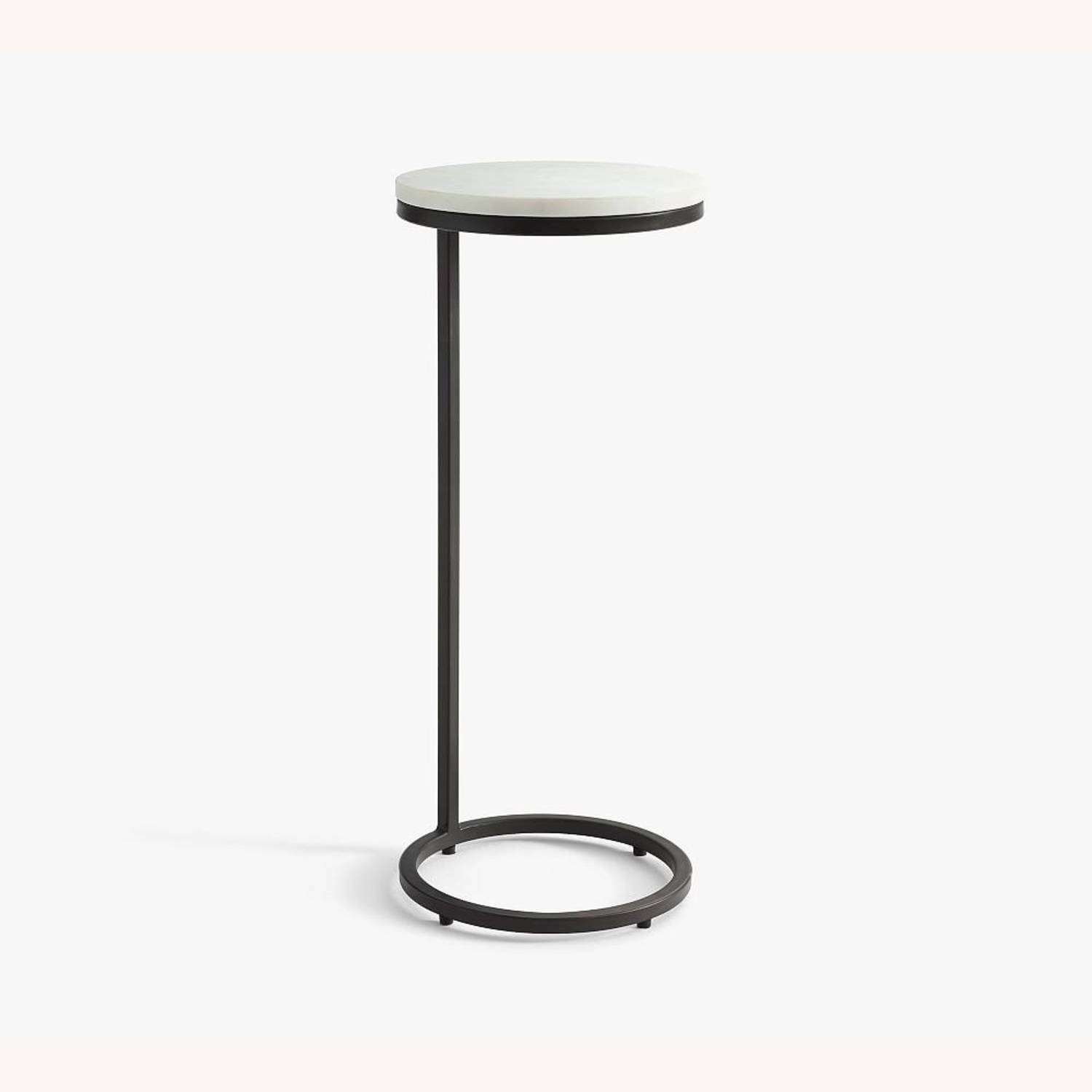 Pottery Barn Delaney Round Marble C-Table - image-5