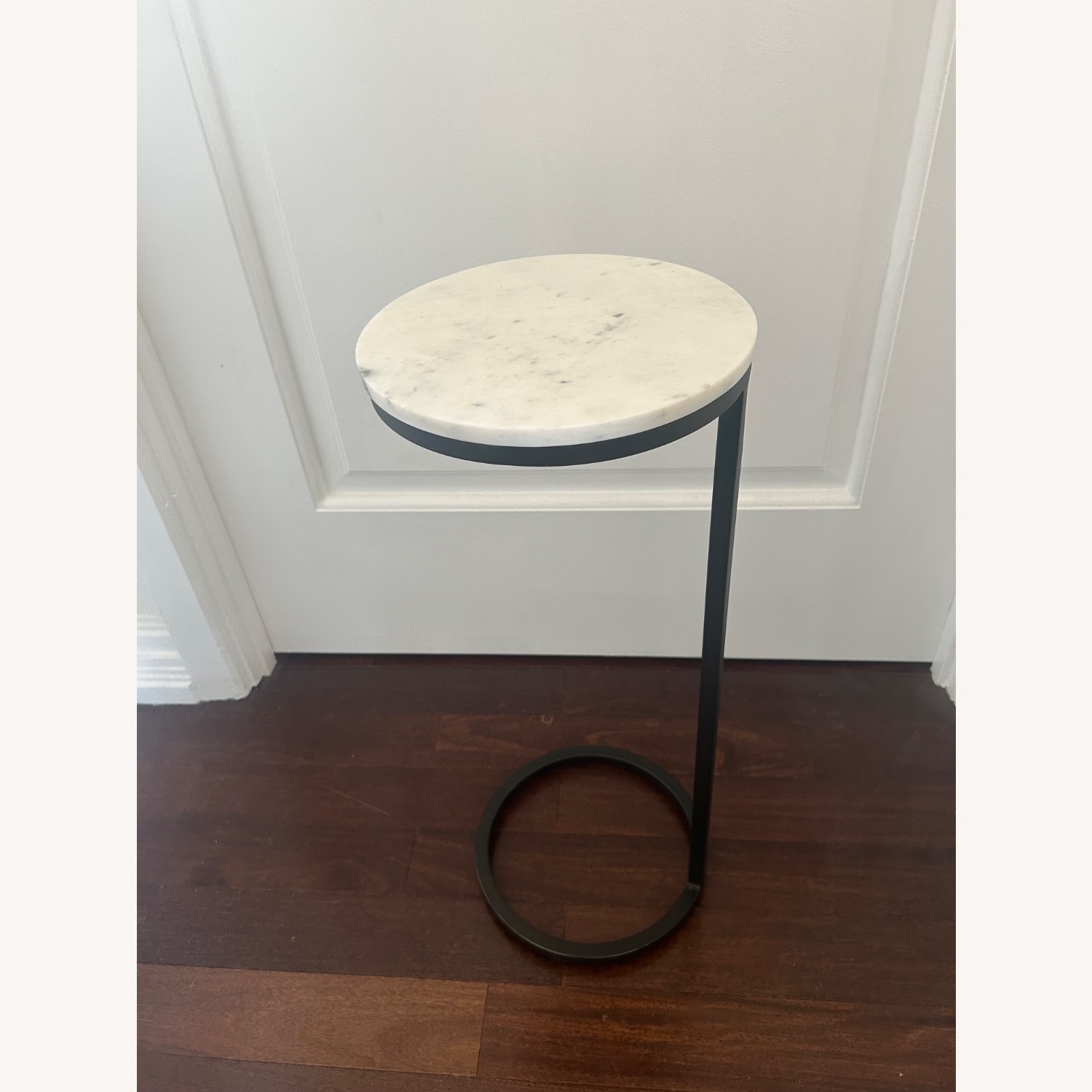 Pottery Barn Delaney Round Marble C-Table - image-4