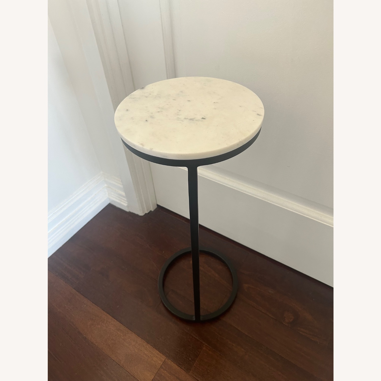 Pottery Barn Delaney Round Marble C-Table - image-3