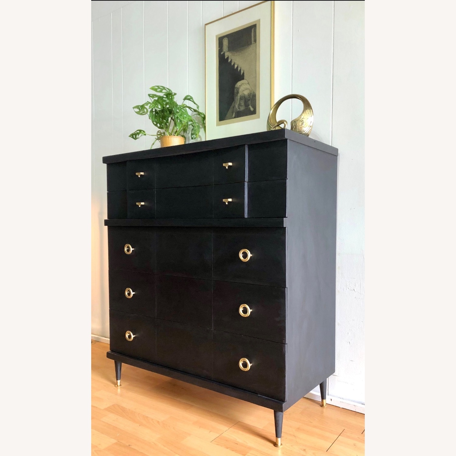 Vintage/Antique Black Wood Dresser - image-2