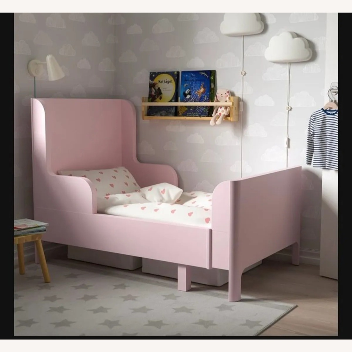 IKEA Pink Toddler Girls Bed - image-1