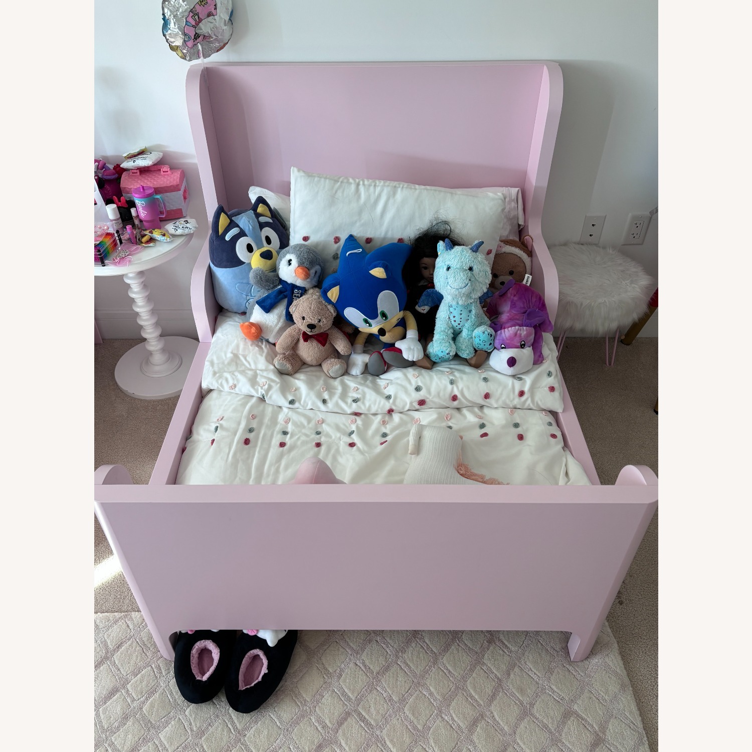 IKEA Pink Toddler Girls Bed - image-3