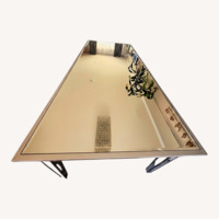 Z Gallerie Silver Glass Dining Table
