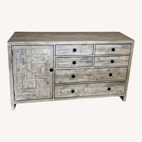 Used Studio 21 Light Gray Wood Dresser for sale on AptDeco