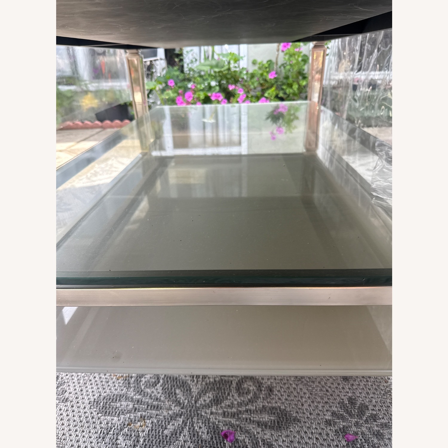 Z Gallerie Silver Glass Coffee Table - image-4
