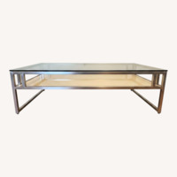 Z Gallerie Silver Glass Coffee Table