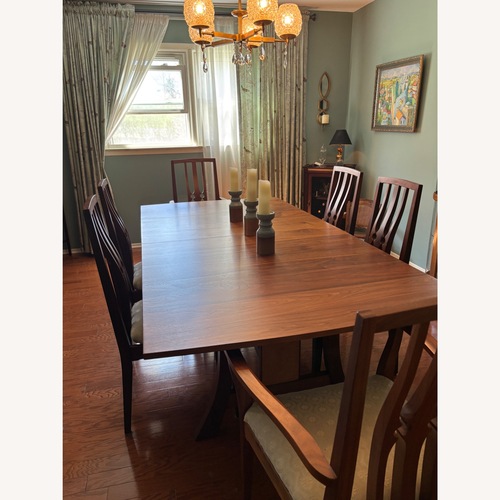 Used Taylor Made Custom Walnut Dining Set for sale on AptDeco