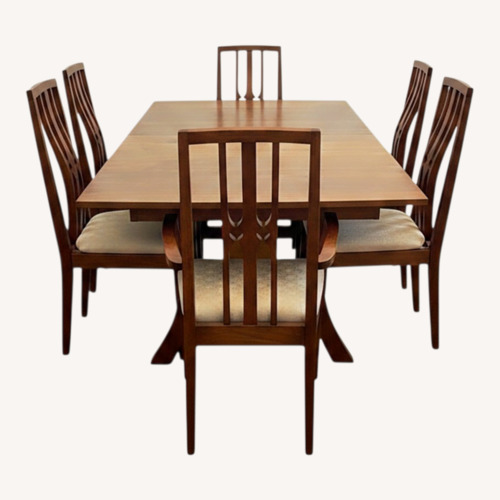 Used Taylor Made Custom Walnut Dining Set for sale on AptDeco
