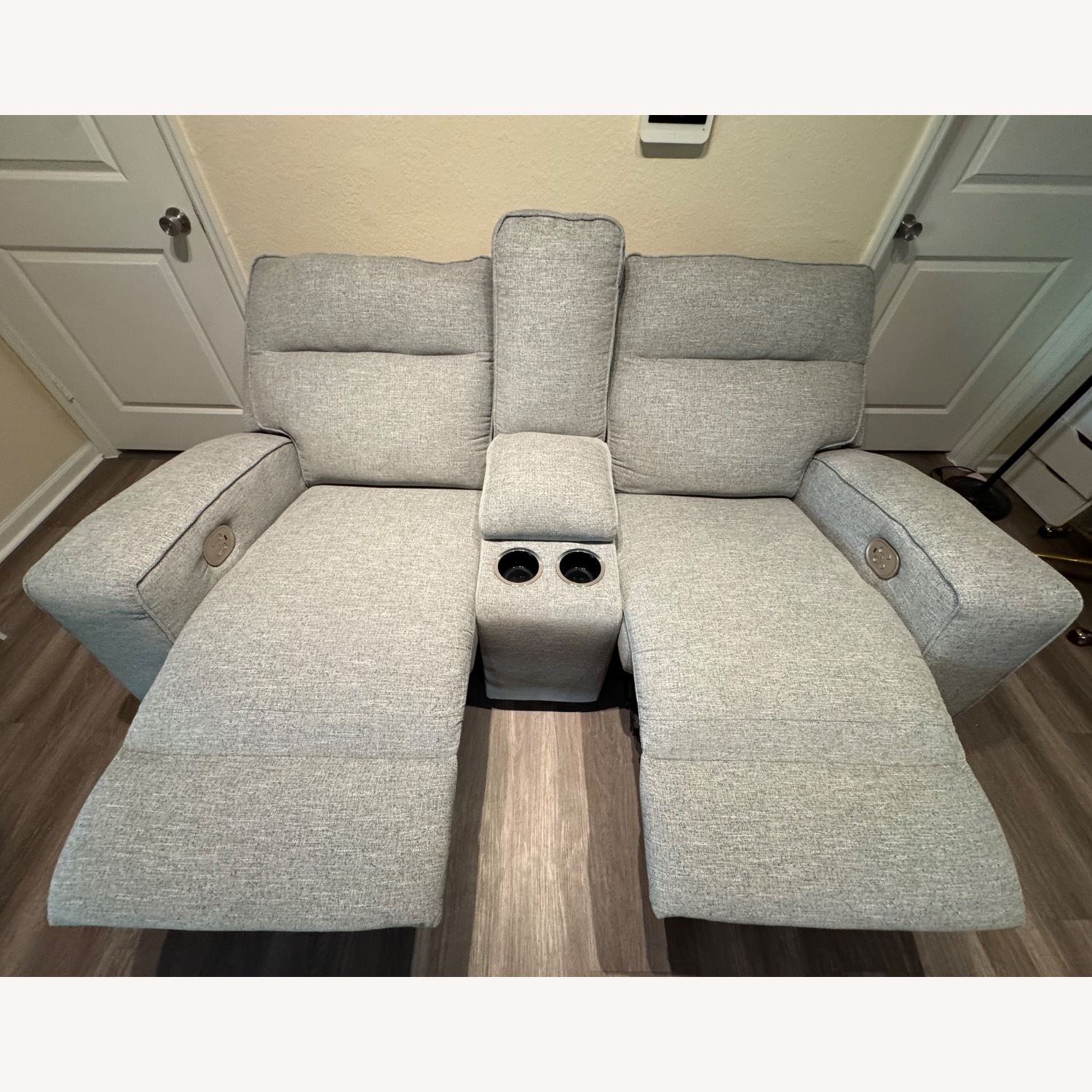 Ashley Biscoe Furniture Light Gray Loveseat - image-2