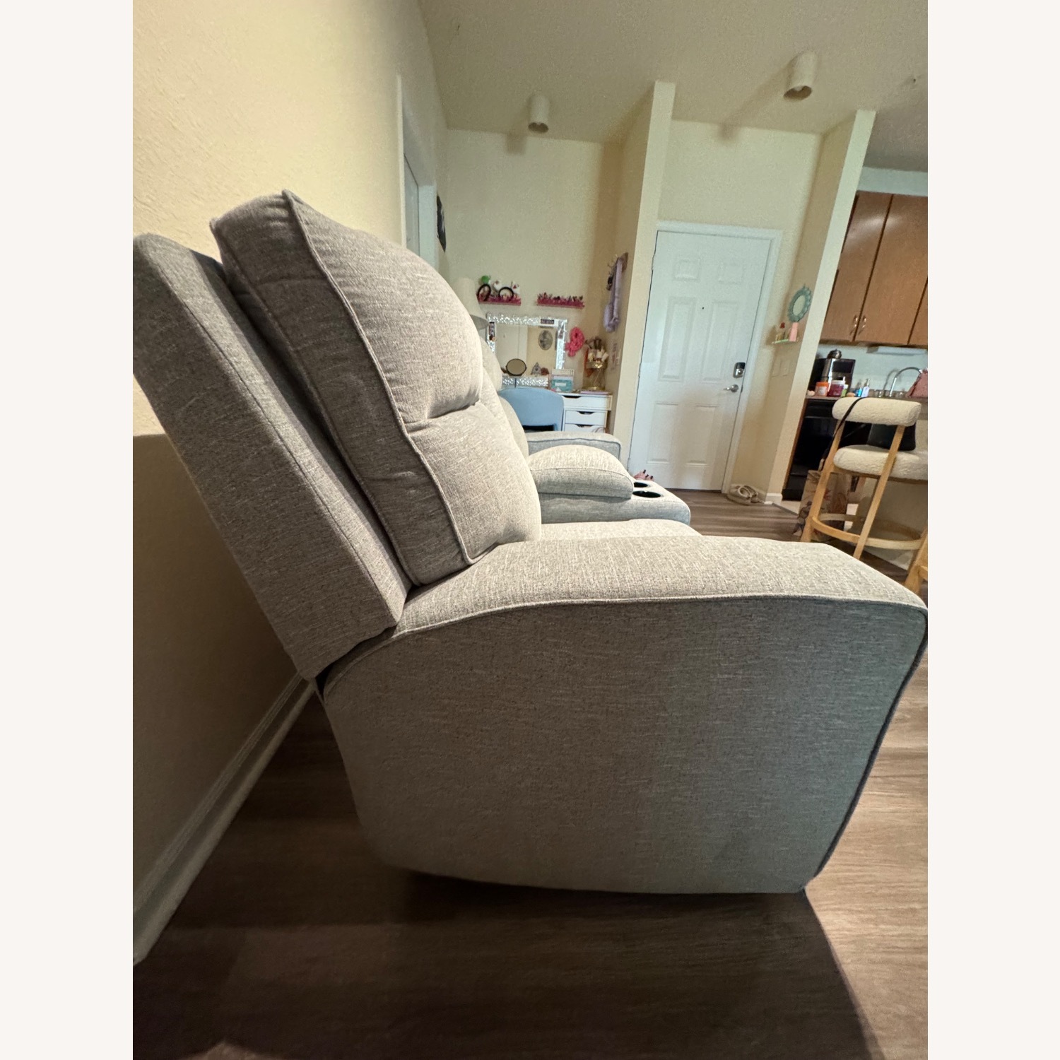 Ashley Biscoe Furniture Light Gray Loveseat - image-3