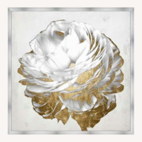 Wayfair Oliver Gal White Peony and Gold