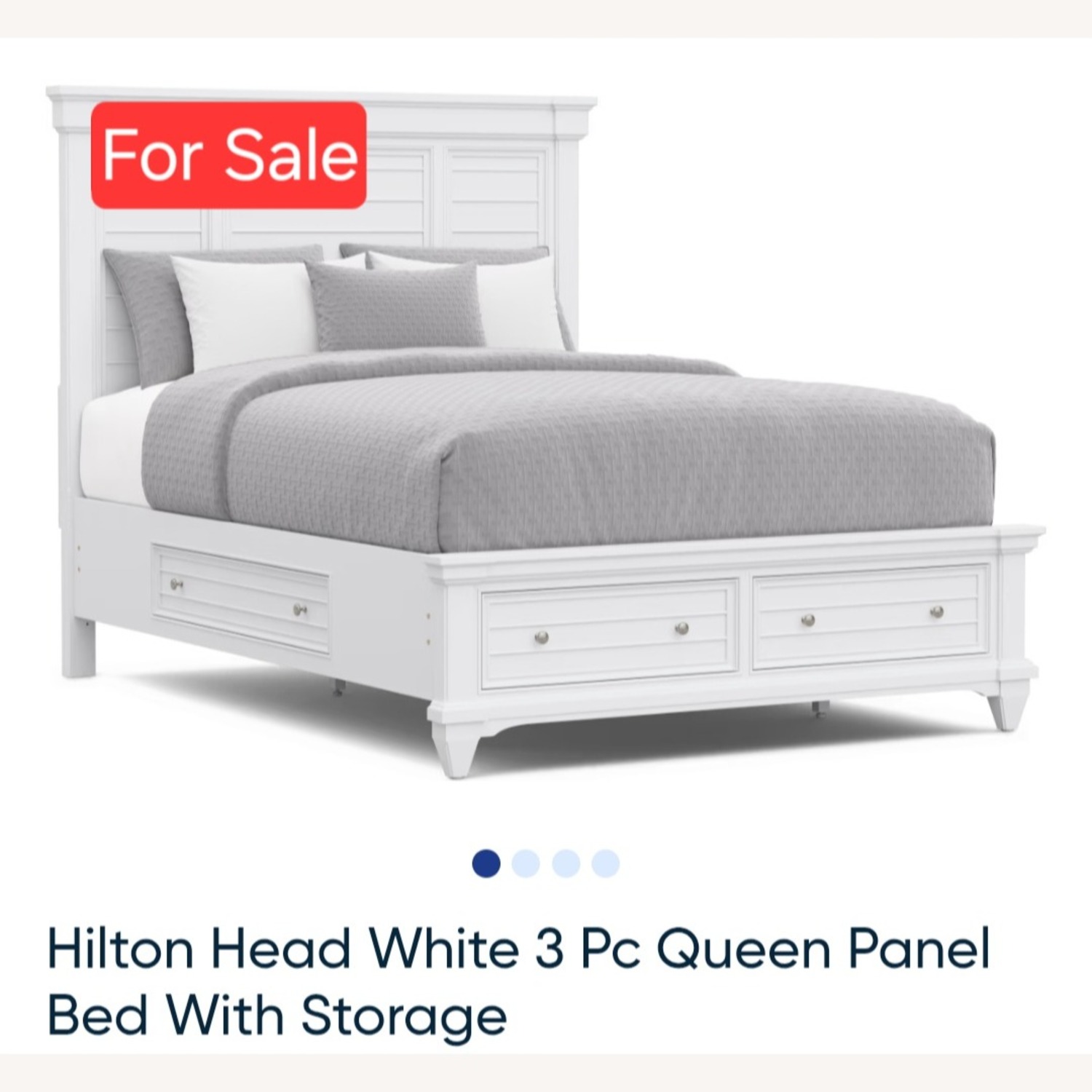 Hilton Head Traditional White Queen Bed - image-3