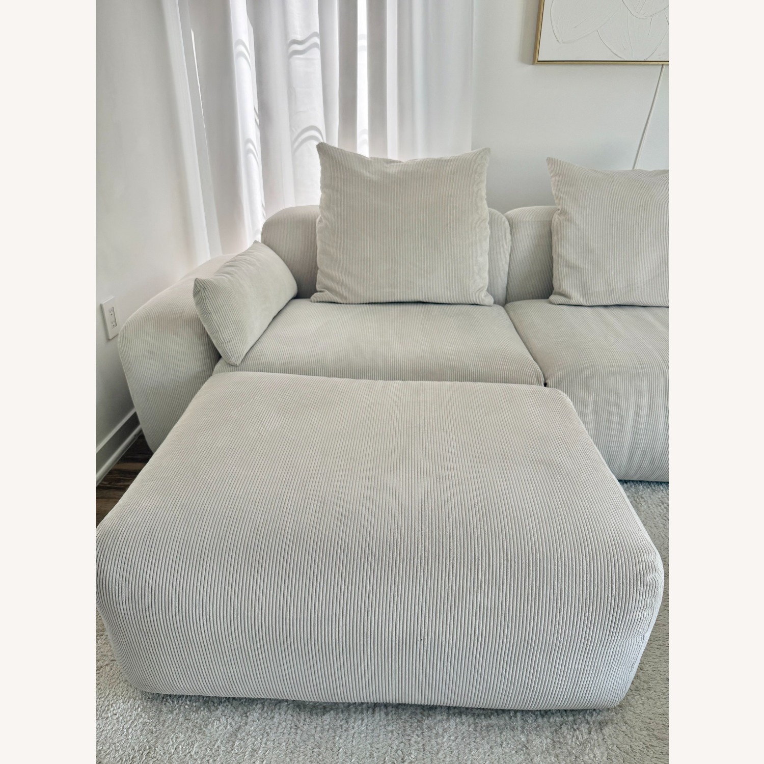 Rove Concepts Natural Fabric 3+ Piece Sectional - image-4