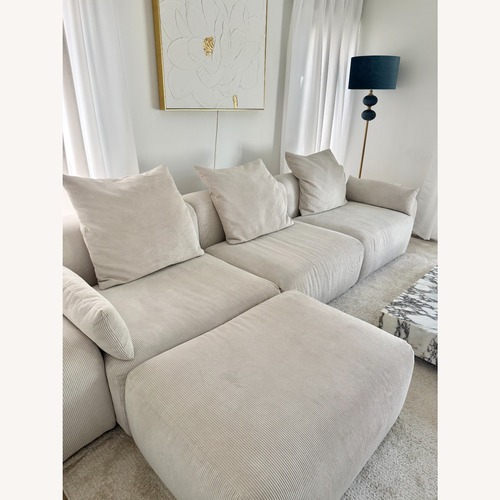 Used Rove Concepts Natural Fabric 3+ Piece Sectional for sale on AptDeco