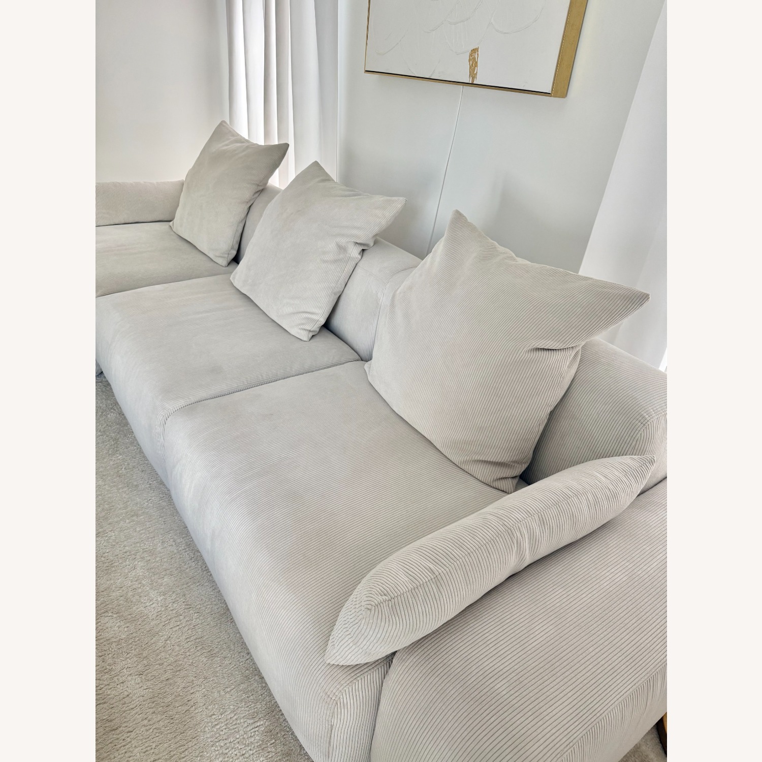 Rove Concepts Natural Fabric 3+ Piece Sectional - image-3