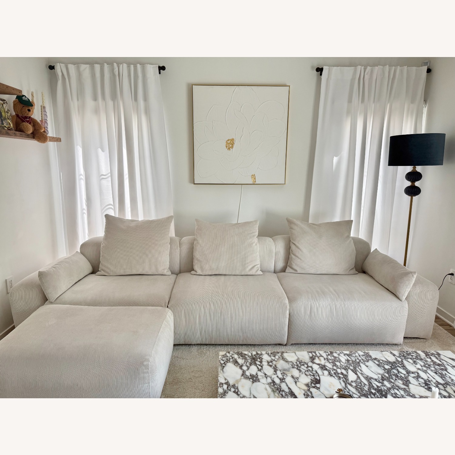 Rove Concepts Natural Fabric 3+ Piece Sectional - image-2