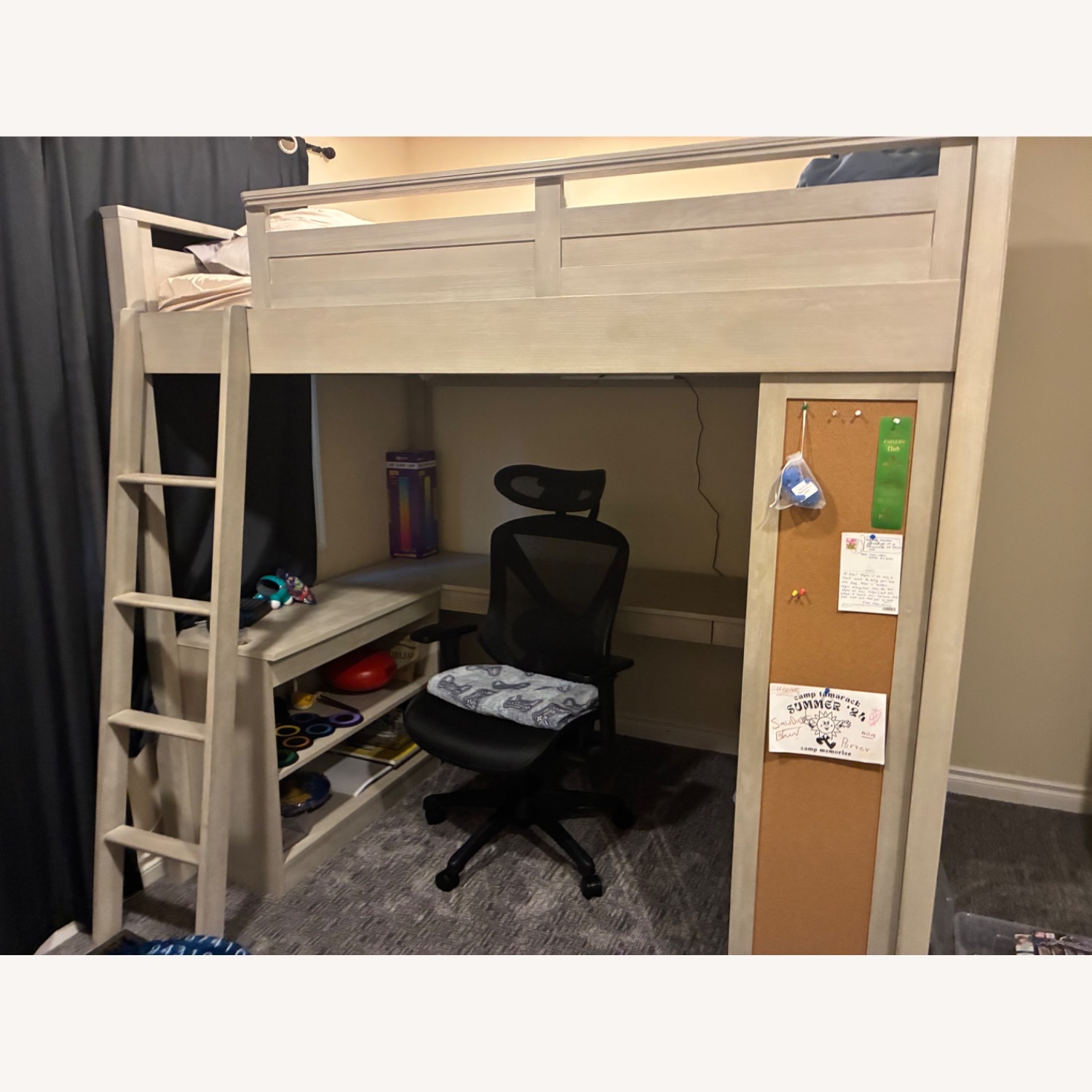 Pottery Barn Teen Light Gray Bunk Bed - image-2