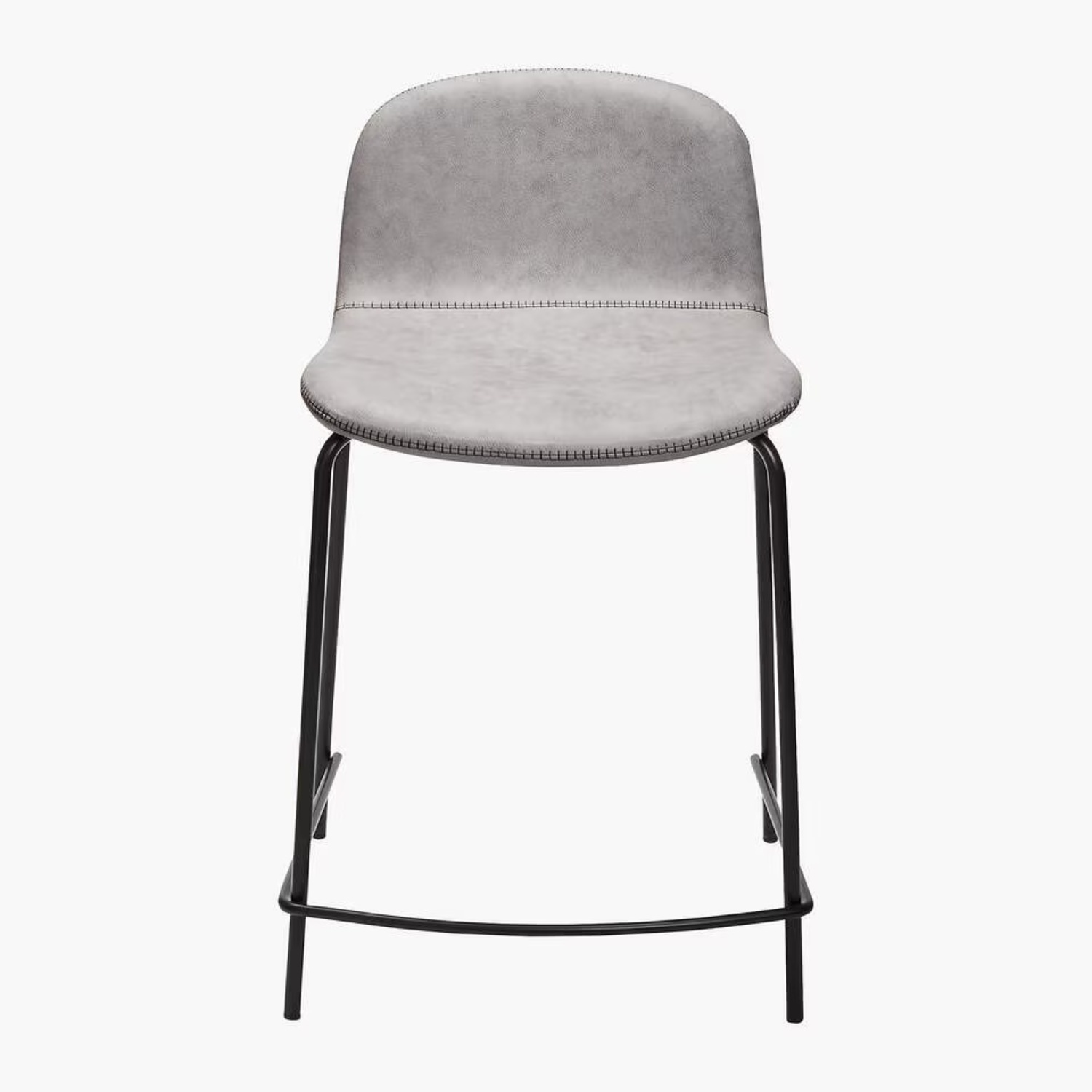 CB2 Light Gray Leather Dining Chairs - image-4