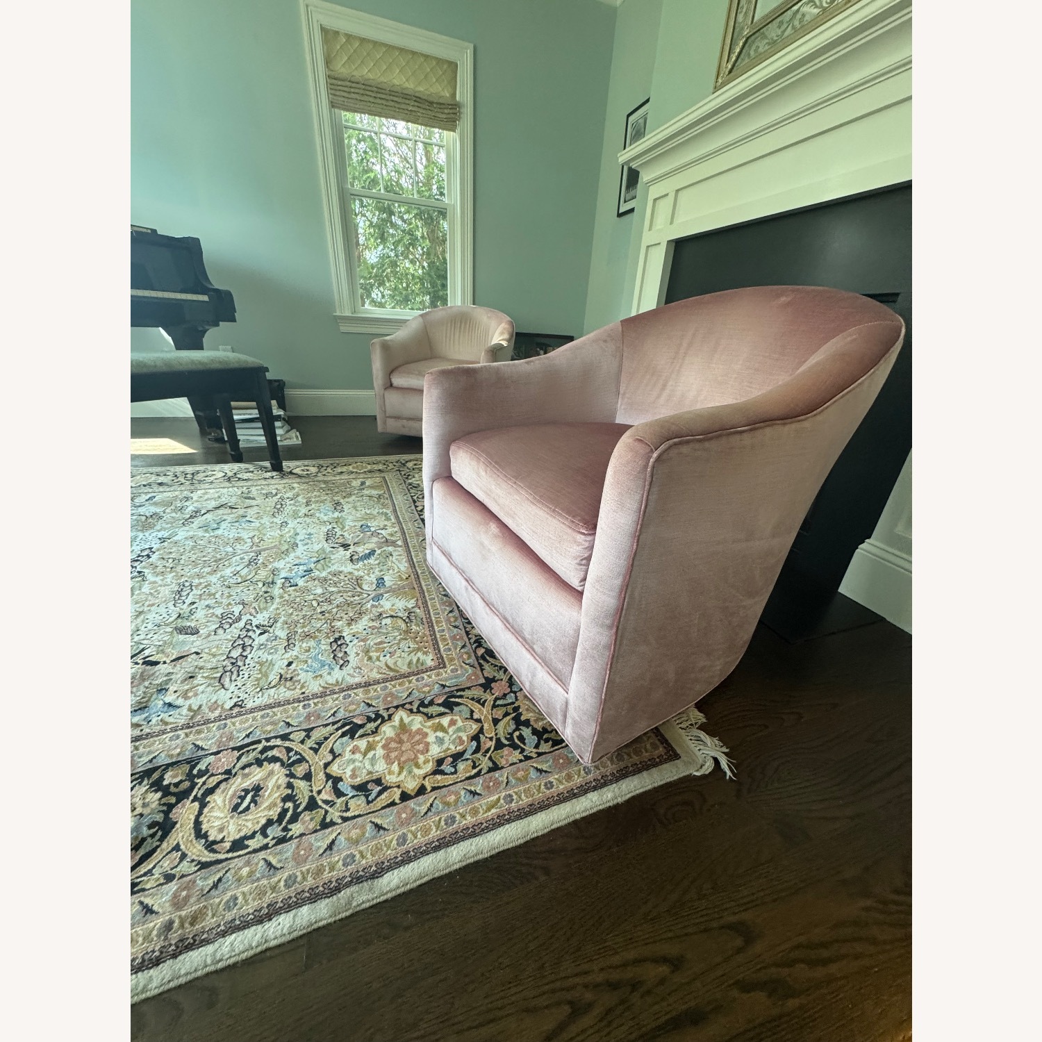 Pink Velvet 360 Barrel Swivel Set of Two - image-4