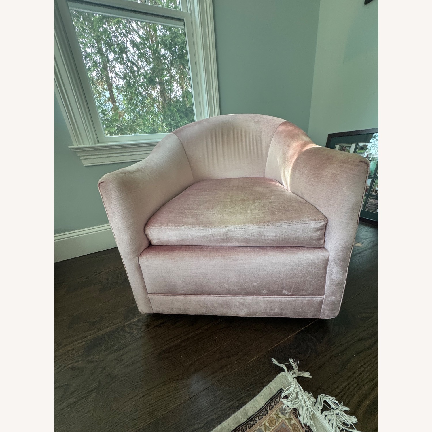 Pink Velvet 360 Barrel Swivel Set of Two - image-1