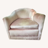 Pink Velvet 360 Barrel Swivel Set of Two