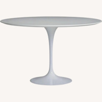 Knoll Saarinen Round Dining Table 47" White