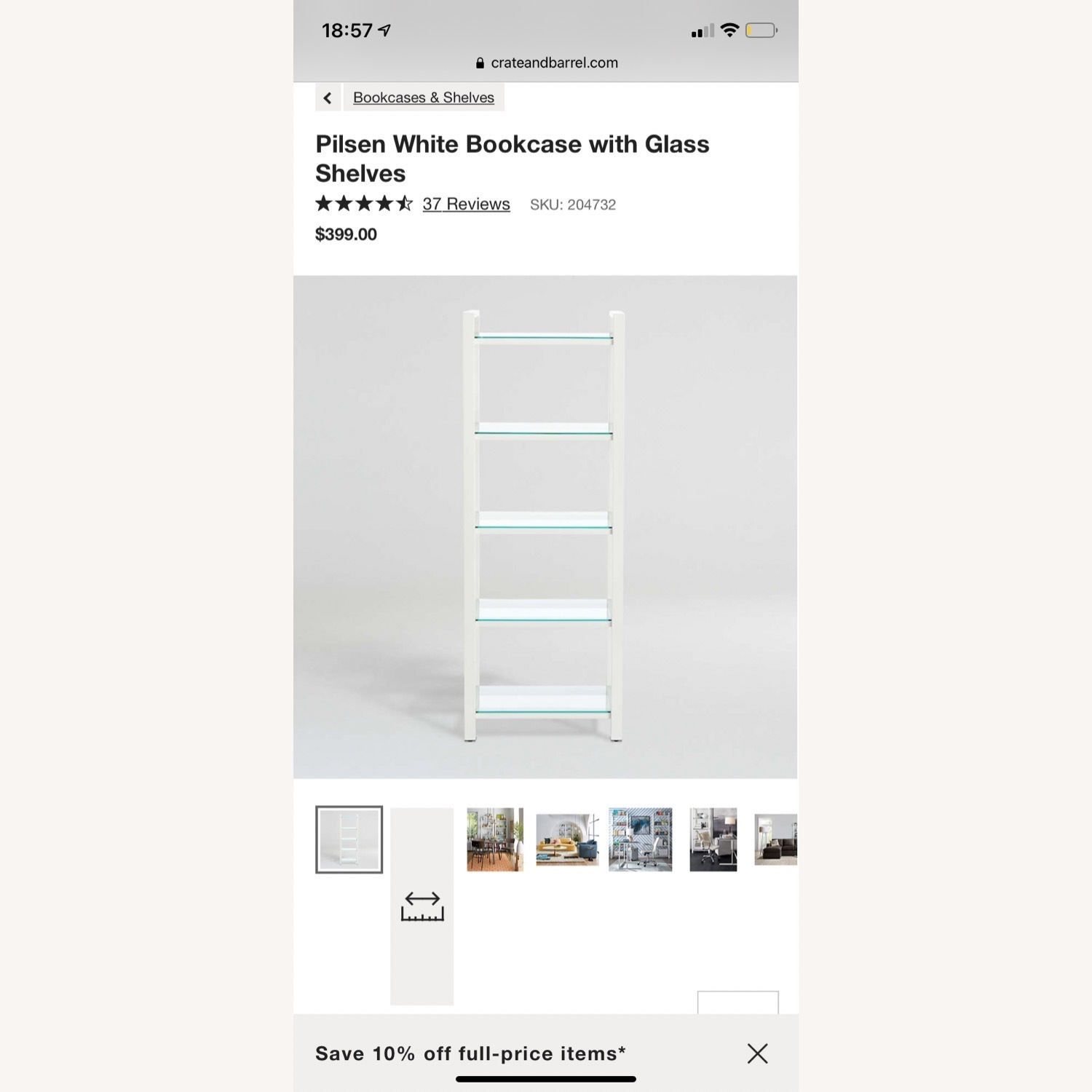 Crate & Barrel Bookcase - image-3