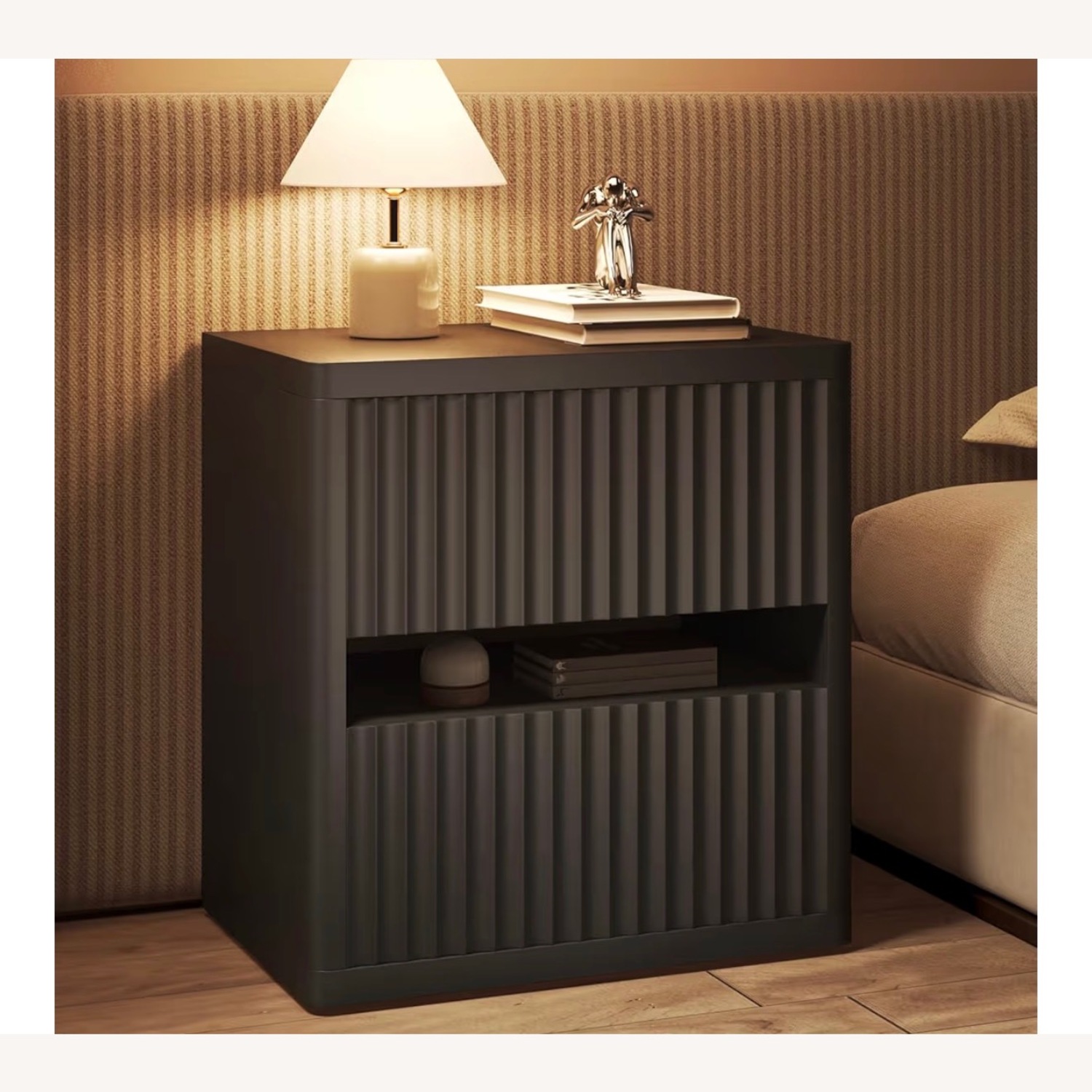 Amazon Black Wood Nightstands - image-6