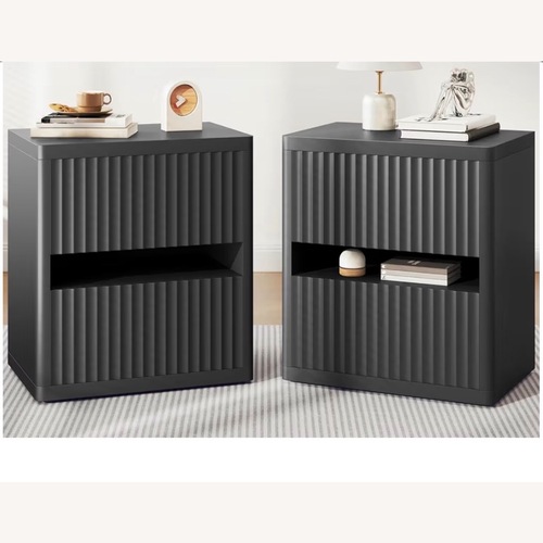 Used Amazon Black Wood Nightstands for sale on AptDeco