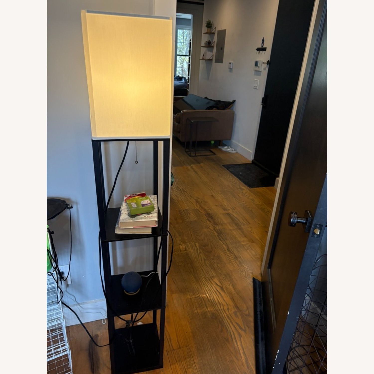 2 Lamps with 3 Layered Tiers of Storage Each - image-2