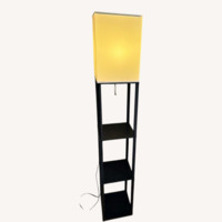 2 Lamps with 3 Layered Tiers of Storage Each