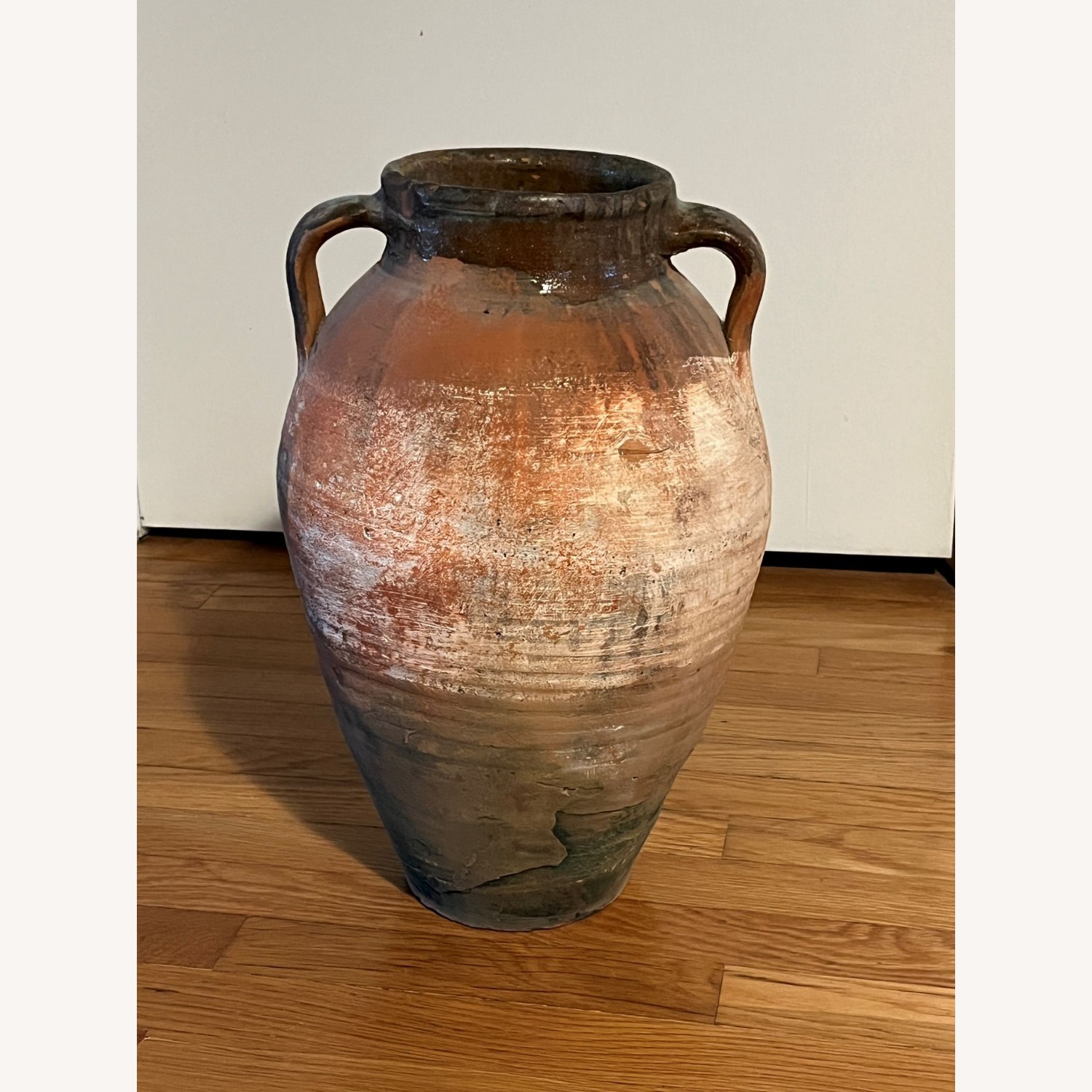 Tuscan-Style Clay Amphora & Stand - image-2