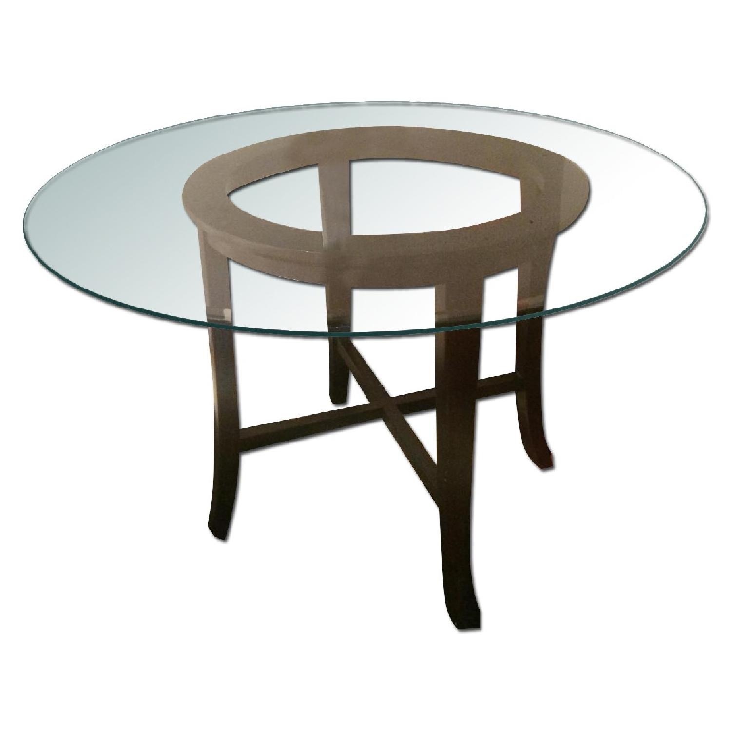 Crate & Barrel Halo Bar Height Dining Table - image-1